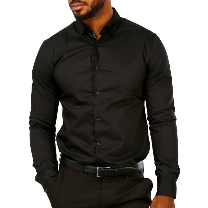 Black dress shirts for men