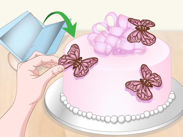 How to make a butterfly cake decoration