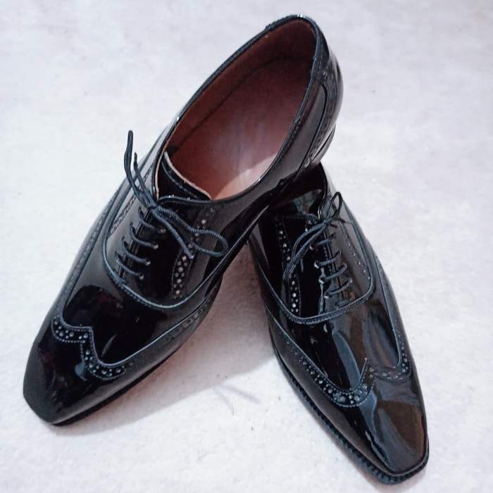 Shoes formal men dress leather wedding patent business oxford pointed vv toe