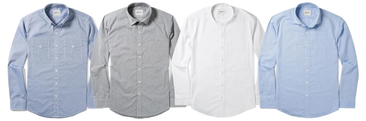 Types of dress shirts for men