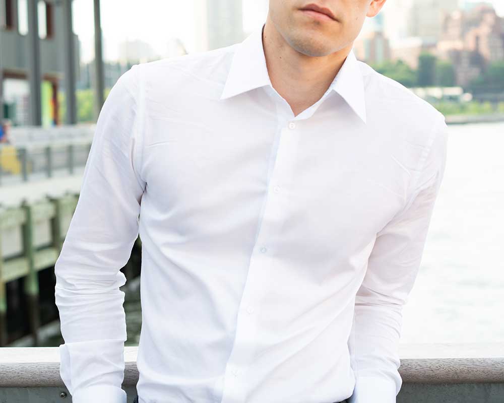 White dress shirt mens fashion