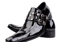 Patent leather dress shoes mens