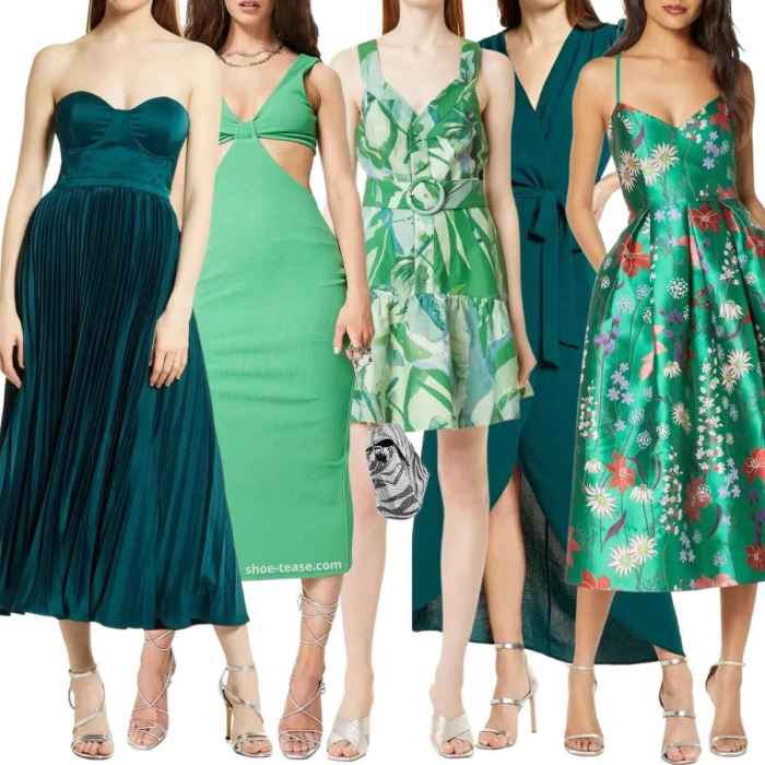 Best color shoes with green dress